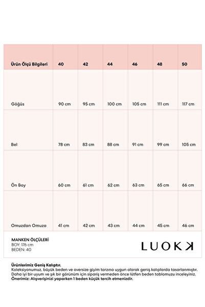 LUOKK ALBA Büyük Beden Tül Bluz Desenli