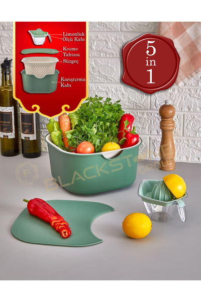 Vivart مجموعة أدوات عصر الليمون والحمضيات ووعاء الخلط ومقشرة الخبز