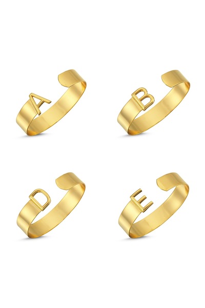 SUP OTHERS ALTIN KAPLAMA M HARF KELEPÇELİ BİLEKLİK