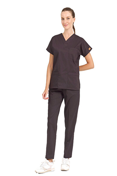 Brl Üniforma Siyah Likralı Doktor Ve Hemşire Forması Unisex Cerrahi Takım | B...