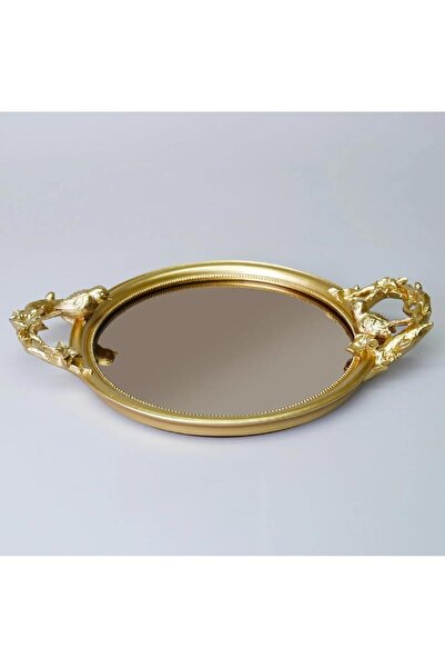 Selim Decor Velina Mirrored Tray Gold