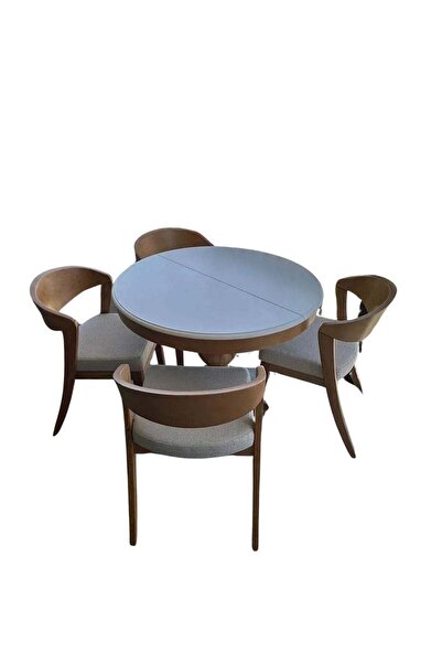 Gazzini Furniture Lindon Baba Ayak Yuvarlak Açılır Masa 100x100