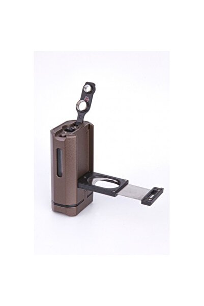 COHİBA Jet Alevli Puro Çakmağı - Kahverengi Metal Gövde | CCM0613