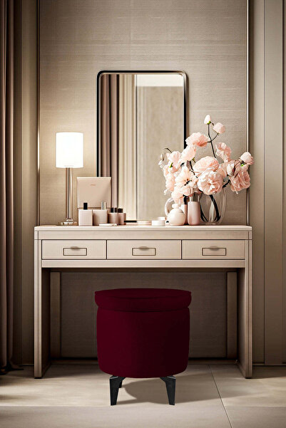 Gazzini Furniture Rio Retro Ayaklı Sandıklı Silindir Dekoratif Puf