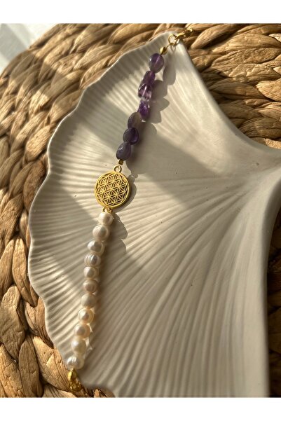 AKARSU TAKI Ametist inci bileklik