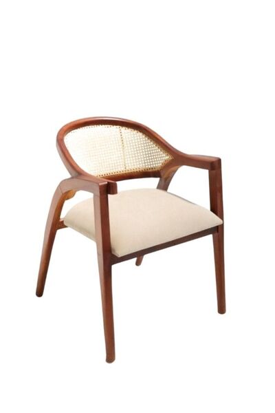 Gazzini Furniture Eliza Hazeranlı Ahşap Bohem Sandalye