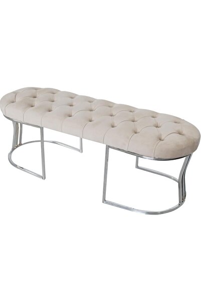 Gazzini Furniture Viego Silver Bench Puf