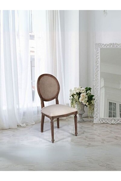 Gazzini Furniture Madalyon Hazeranlı Ahşap Klasik Sandalye