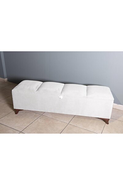 Gazzini Furniture Vetra V2 Beyaz Sandıklı Puf - Dilimli Model 140cm Sandıklı ...