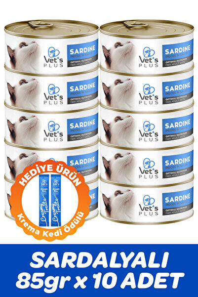 Vet's Plus Optimal Nutrition Sardalya Balıklı Tahılsız Kedi Konservesi 85gr (...