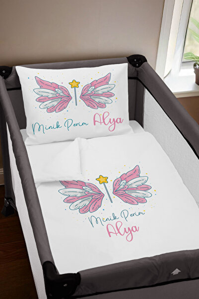 Homamia Isme Özel 75x120 Park Yatak Beşik Nevresim Takımı