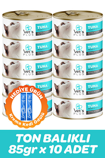 Vet's Plus Ton Balıklı Tahılsız Kedi Konservesi 85gr (10 Adet)