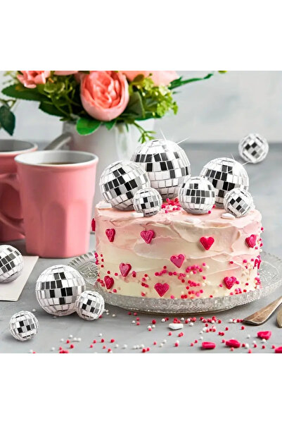 Çemrek Süs Parti Disco Topu Pasta Süsü 20 li 3-4-5 cm