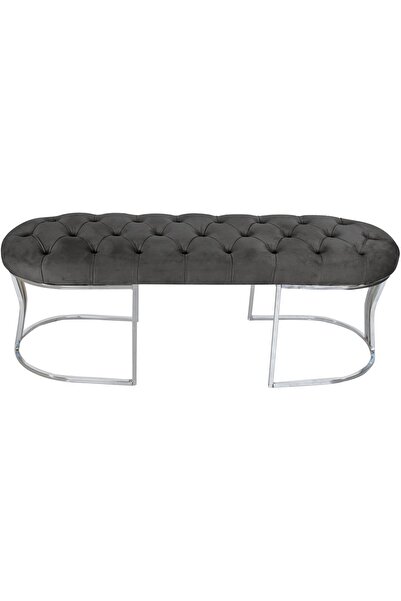 Gazzini Furniture Viego Silver Bench Puf
