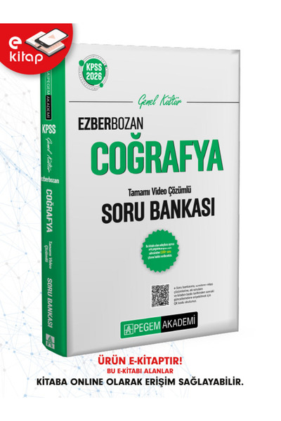 Pegem Akademi Yayıncılık 2026 KPSS Genel Kültür Coğrafya Tamamı Video Çözümlü Ezberbozan E-Soru Bankası