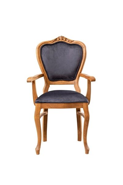 Gazzini Furniture Versailes Kolçaklı Oymalı Klasik Ahşap Sandalye