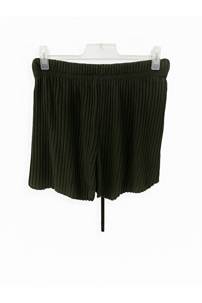 Ersa 100% Cotton Women's Ribbed Striped Thin Shorts