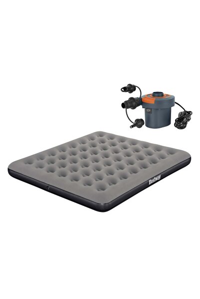 BESTWAY Ultra King 3 Kişilik Şişme Yatak ve Elektrikli Pompa 203x183x22cm 671...