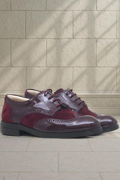 Rakerplus Титан бордовий нубку з шнурівкою Класичні черевики для хлопчиків