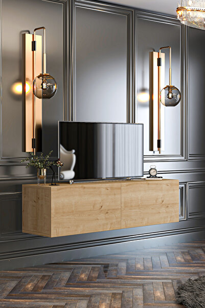 Givayo Mobilya Milsa Tv Ünitesi 120 Cm Ayaklı Kullanım Duvara Monte