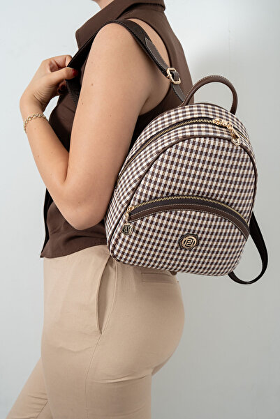 Silver Polo Καφέ Κίτρινο - Γυναικείο σακίδιο πλάτης Brown SP945