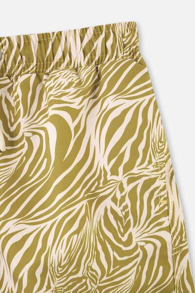 Dagi Yeşil Erkek Çocuk Zebra Desenli Deniz Şortu