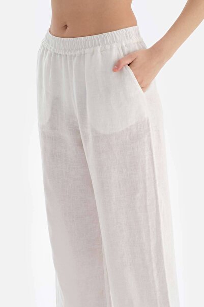 Dagi Λινό λευκό παντελόνι