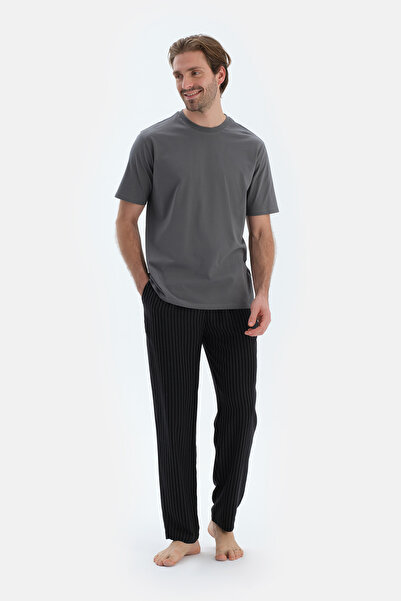 Dagi Σκούρο γκρι κοντομάνικο μπλουζάκι με λαιμόκοψη