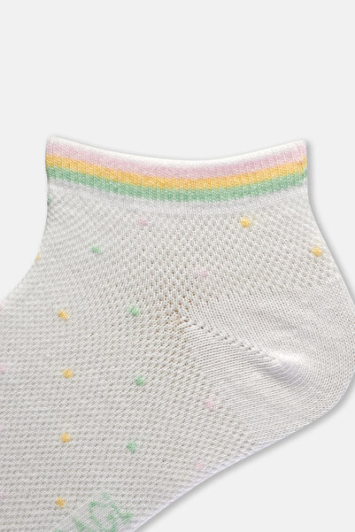 Dagi White Girl's Polka Dot Socks