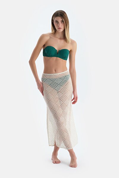 Dagi Ecru Mesh Skirt