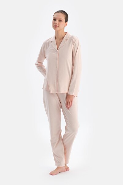 Dagi Σετ πιτζάμες με ανοιχτό ροζ γυναικείο πουκάμισο