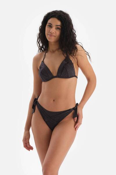 Dagi Μαύρο χοντρό μπικίνι με κορδόνια