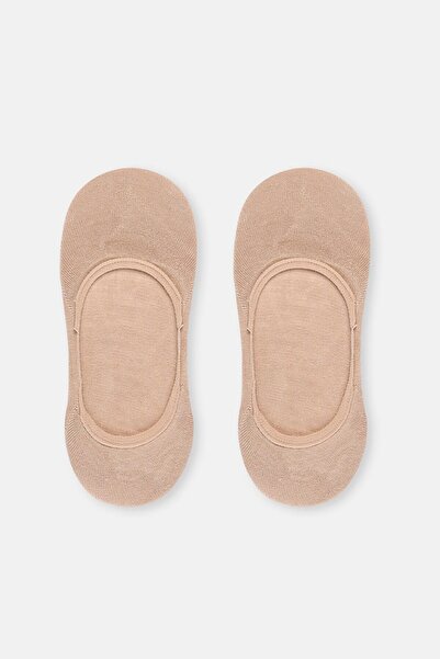 Dagi Бежови дамски - комплект от 2 базови бамбукови чорапи за балеринки