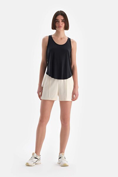Dagi Ekru Active Kadın Modal Nervürlü Şort
