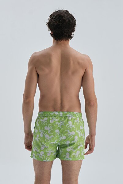 Dagi Πράσινο κοντό θαλάσσιο σορτς με μοτίβο χταπόδι