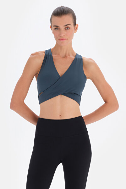 Dagi Dark Green Active Dark Back Detailed Sports Bra
