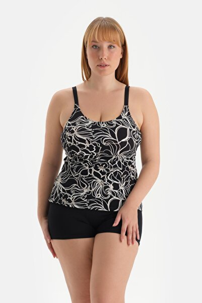 Dagi Corset de recuperare Tankini alb și negru eficient