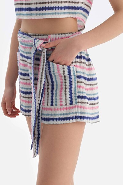 Dagi Pembe-Mavi Müslin Şort