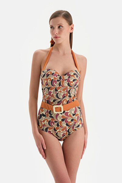 Dagi Καφέ μπικίνι στράπλες καλυμμένο μαγιό