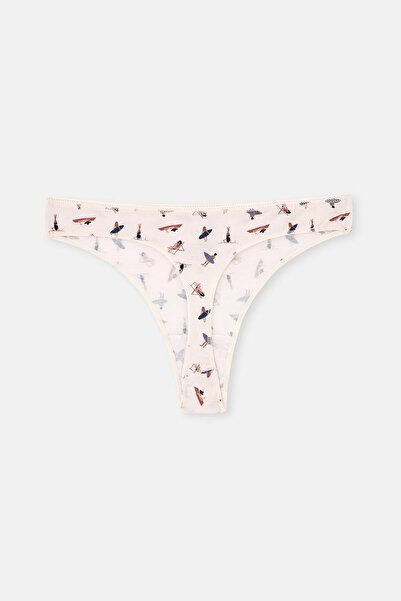 Dagi Multicolor Women's 3-Piece Patterned Thong Panties