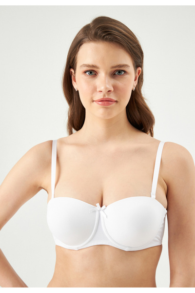 Eros White Ersk160 Adela Strapless Double Push-Up Bra