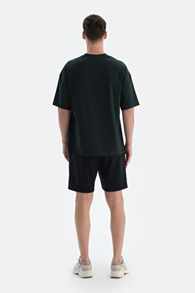 Dagi Siyah Erkek Modal Karışımlı Çizgili Şort