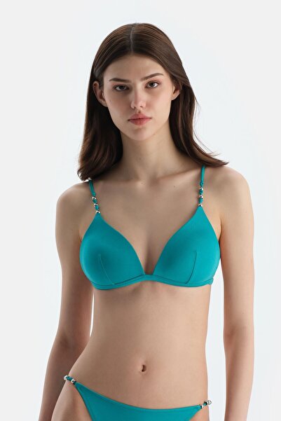 Dagi Green Triangle Covered Bikini Top