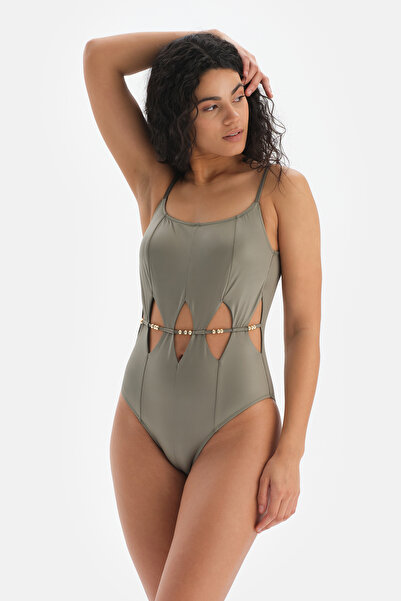 Dagi Yeşil U Yaka Ince Askılı Mayo