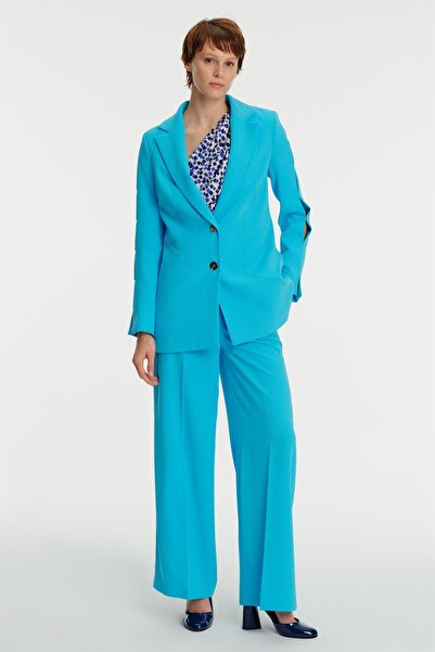 Exquise High Waist Wide Leg Crepe Trousers