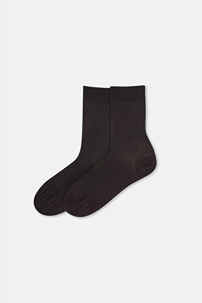 Dagi Коричневі чоловічі двоколірні мерсеризовані шкарпетки