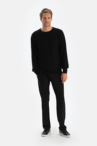 Dagi Black Men's Straight Leg Zippered Sweatpants