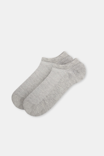 Dagi Șosete scurte de bărbați din bumbac, gri melange