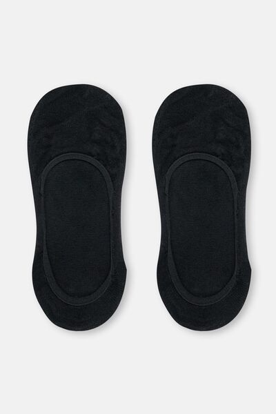 Dagi Черни дамски бамбукови основни чорапи от 2 части за балерини