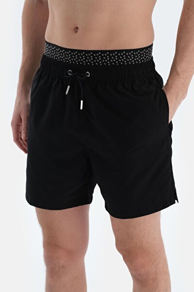 Dagi Siyah Beli Lastikli Şort